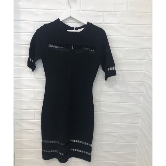 J.o.a. Short sleeve cutout Dress in Black - Picture 6 of 11